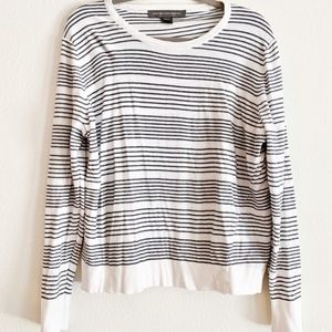 French Connection Striped Light Knit Sweater Sz L